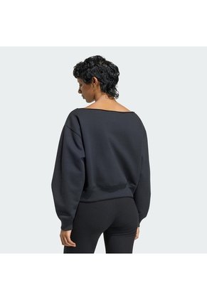 Buzo Negro Adidas Essentials Ancho Mujer