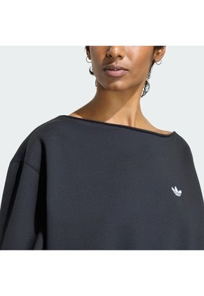 Buzo Negro Adidas Essentials Ancho Mujer