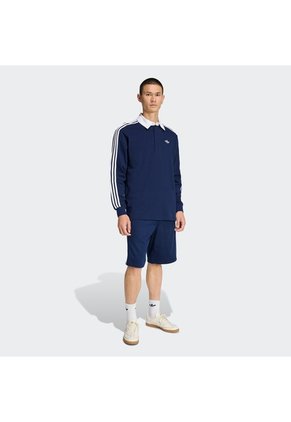 Camiseta Azul Adidas Polo Rugby 3 Rayas Hombre
