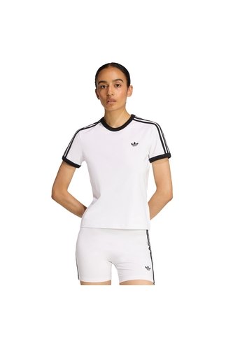 Camiseta Blanca Adidas 3 Rayas Mujer adidas Originals
