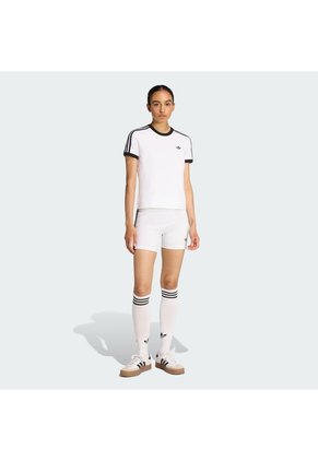 Camiseta Blanca Adidas 3 Rayas Mujer