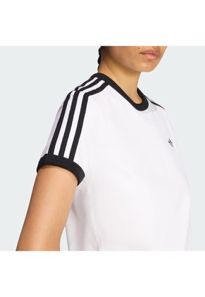 Camiseta Blanca Adidas 3 Rayas Mujer