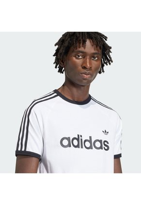Camiseta Blanca Adidas Ringer 3 Rayas Hombre