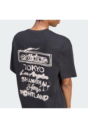 Camiseta Negra Adidas Powder Tongue Hombre
