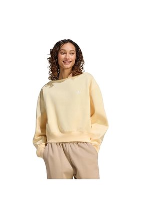 Buzo Amarillo Adidas Essentials Ancho Mujer