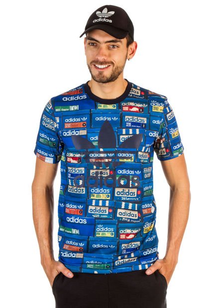 Camiseta Azul Medio adidas Org Trefoil Tee