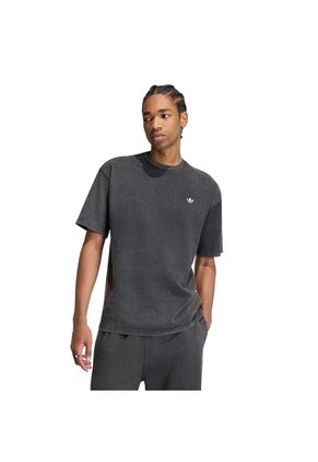 Camiseta Negra Adidas Trifolio Essentials Washed Hombre