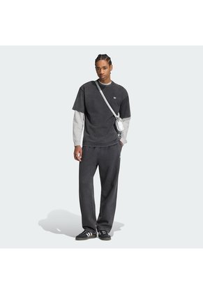 Camiseta Negra Adidas Trifolio Essentials Washed Hombre