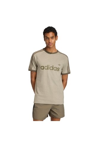 Camiseta Azul Adidas Ceñida Ringer 3 Rayas Verde adidas Originals