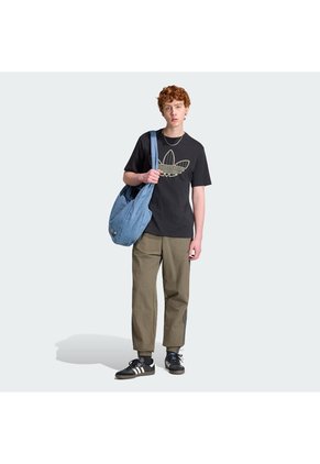 Camiseta Negra Adidas Trifolio Relleno Hombre