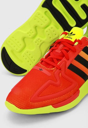 Tenis Lifestyle Verde neón-Naranja-Negro adidas Originals Zx 2k Flux
