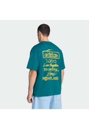 Camiseta Verde Adidas Powder Tongue Hombre