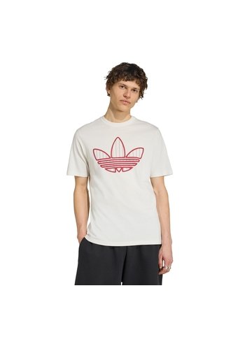 Camiseta Blanca Adidas Trifolio Relleno Hombre adidas Originals