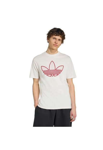 Camiseta Blanca Adidas Trifolio Relleno Hombre