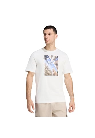 Camiseta Blanca Adidas Tongue Label Pi Hombre adidas Originals