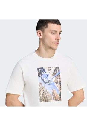 Camiseta Blanca Adidas Tongue Label Pi Hombre