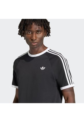 Camiseta Negra Adidas 3 Rayas Hombre