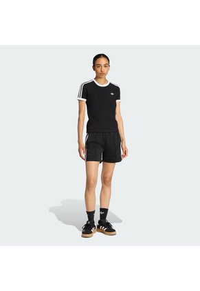 Camiseta Negra Adidas 3 Rayas Mujer