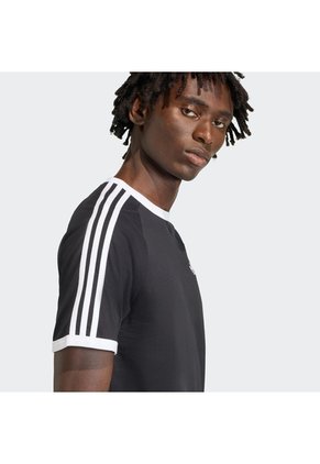 Camiseta Negra Adidas 3 Rayas Hombre