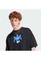 Camiseta Negra Adidas Clay Trifolio Hombre de adidas Originals