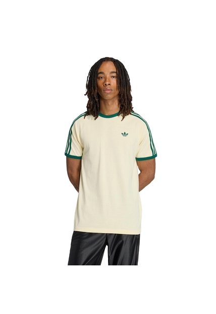 Camiseta Amarilla Adidas 3 Rayas Hombre