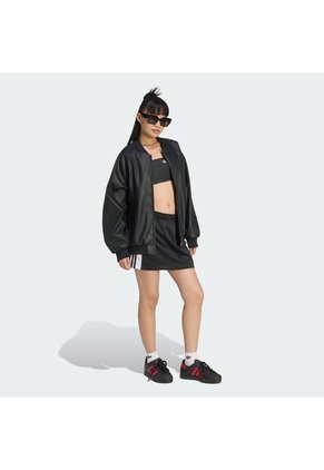 Top Negro Adidas Entubado 3 Rayas Mujer