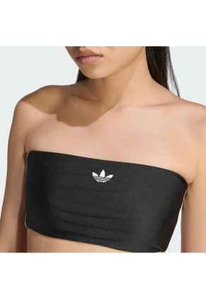 Top Negro Adidas Entubado 3 Rayas Mujer