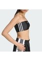 Top Negro Adidas Entubado 3 Rayas Mujer de adidas Originals
