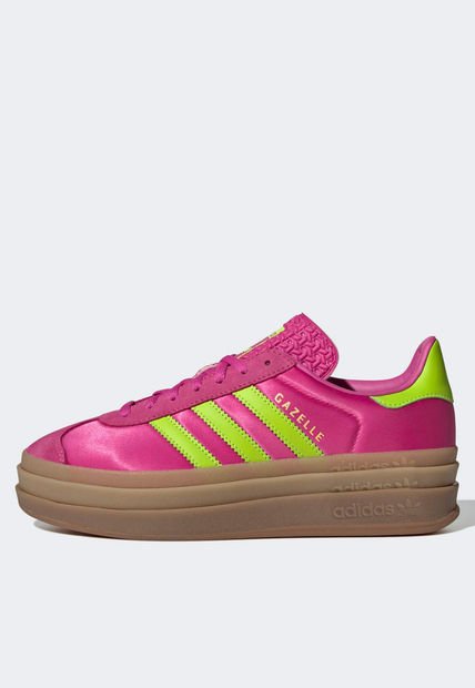 Tenis Lifestyle Fucsia-Verde Neón-Café adidas Originals Gazelle Bold