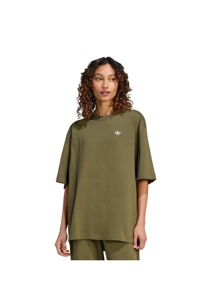 Camiseta Verde Adidas Essentials Boyfriend Mujer