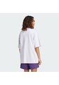 Camiseta Morada Adidas Essentials Boyfriend Mujer de adidas Originals