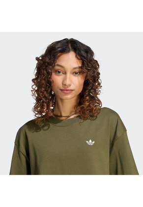 Camiseta Verde Adidas Essentials Boyfriend Mujer