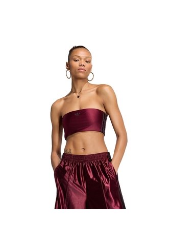 Top Vinotinto Adidas Entubado 3 Rayas Mujer adidas Originals