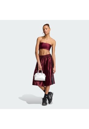 Top Vinotinto Adidas Entubado 3 Rayas Mujer