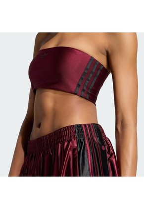 Top Vinotinto Adidas Entubado 3 Rayas Mujer