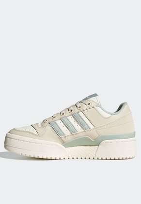 Tenis Lifestyle Beige-Verde Grisáceo adidas Originals Forum Bold Stripes