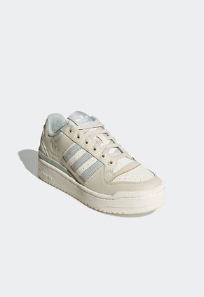 Tenis Lifestyle Beige-Verde Grisáceo adidas Originals Forum Bold Stripes