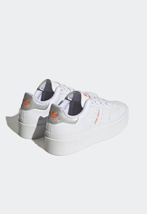 Tenis Lifestyle Blanco-Plateado-Naranja adidas Originals Stan Smith Bonega