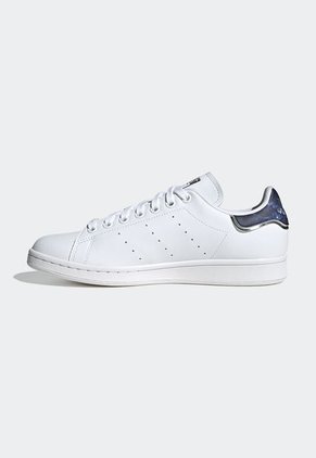 Tenis Lifestyle Blanco-Plateado-Azul adidas Originals Stan Smith