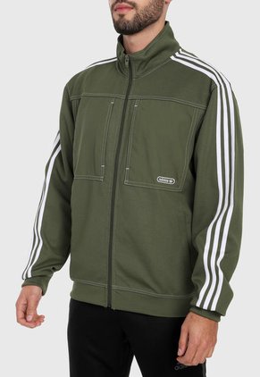 Chaqueta Verde Oliva-Blanco adidas Originals