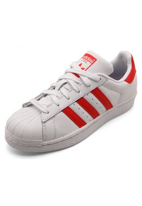 Tenis Blancos-Rojos adidas Originals Superstar w