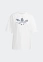 Camiseta Blanco-Gris adidas Originals Trifolio Adicolor de adidas Originals