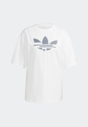 Camiseta Blanco-Gris adidas Originals Trifolio Adicolor
