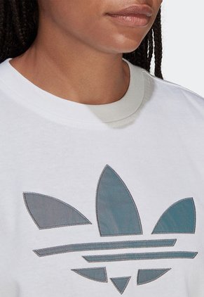 Camiseta Blanco-Gris adidas Originals Trifolio Adicolor