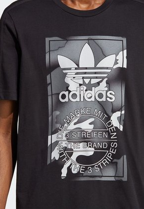 Camiseta Negro-Gris-Blanco adidas Originals Camo Lengüeta