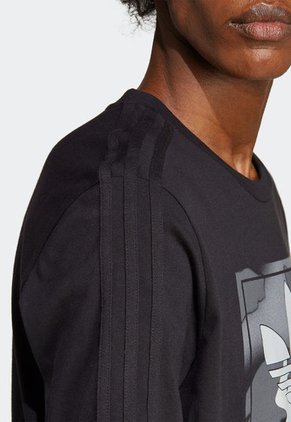 Camiseta Negro-Gris-Blanco adidas Originals Camo Lengüeta