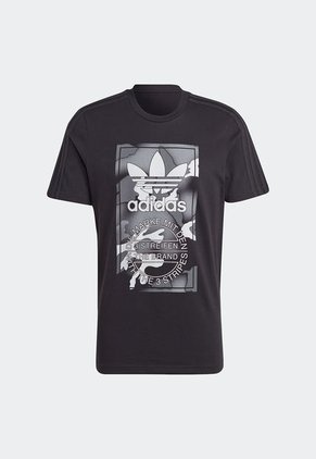 Camiseta Negro-Gris-Blanco adidas Originals Camo Lengüeta