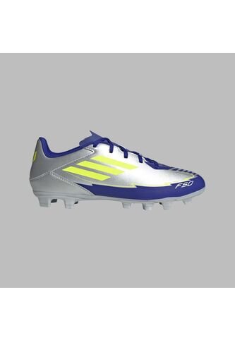 Guayos Adidas Hombre F50 Club FG/MG-Platiado-Azul adidas Performance