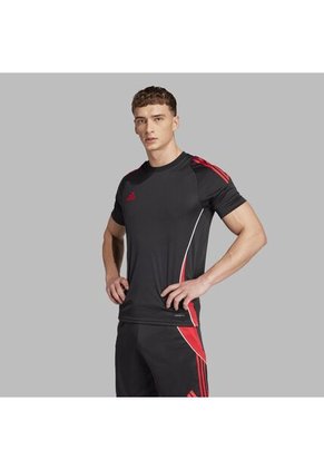 Camiseta Adidas Hombre Tiro 24-Negro-Rojo
