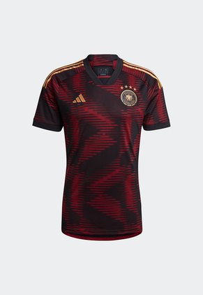 Camiseta Negro-Vinotinto-Dorado adidas Performance Visitante Alemania 2022